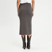 Jupe midi moulante gris foncé femme