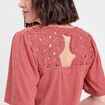 T-shirt manches courtes vieux rose femme