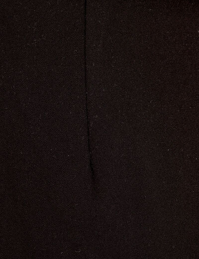 Jupe longue droite fendue noir femme