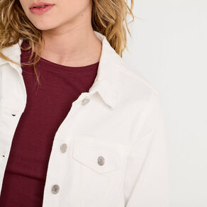 Veste en jean ecru femme