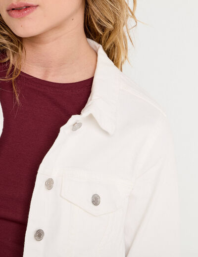 Veste en jean ecru femme