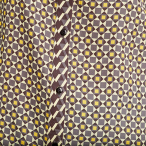 Chemise manches longues satin jaune femme