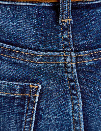 Jean bootcut avec ceinture amovible denim stone femme