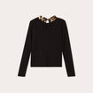 Pull manches longues noir femme
