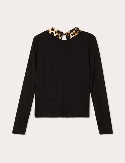 Pull manches longues noir femme