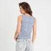 Débardeur avec noeuds bleu gris femme