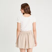 Robe évasée effet 2-en-1 ecru femme