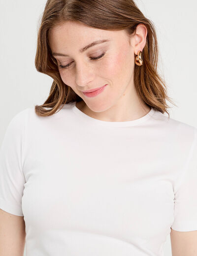 T-shirt cropped blanc femme