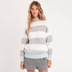 Pull col montant gris clair femme