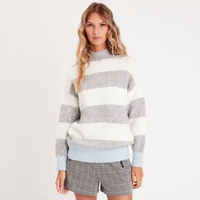 pull col montant gris clair femme Pull col montant gris clair femme