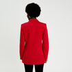 Blazer col tailleur manches longues rouge femme