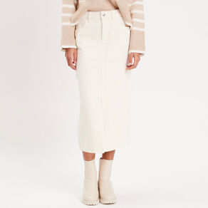 Jupe crayon taille standard ecru femme
