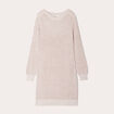 Robe pull droite col rond ivoire femme