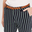 Pantalon chino slim 7/8ème bleu marine femme
