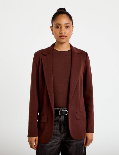 T-shirt manches courtes marron femme