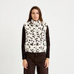 Veste sans manches col montant noir femme