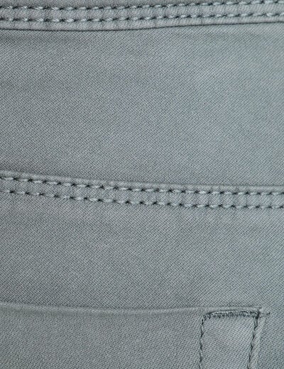 Jeans slim 5 poches vert fonc&eacute; femme