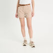 Short chino ceinturé sable femme