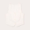 Veston sans manches blanc femme