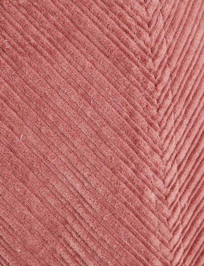 Jupe trapèze en velours vieux rose femme