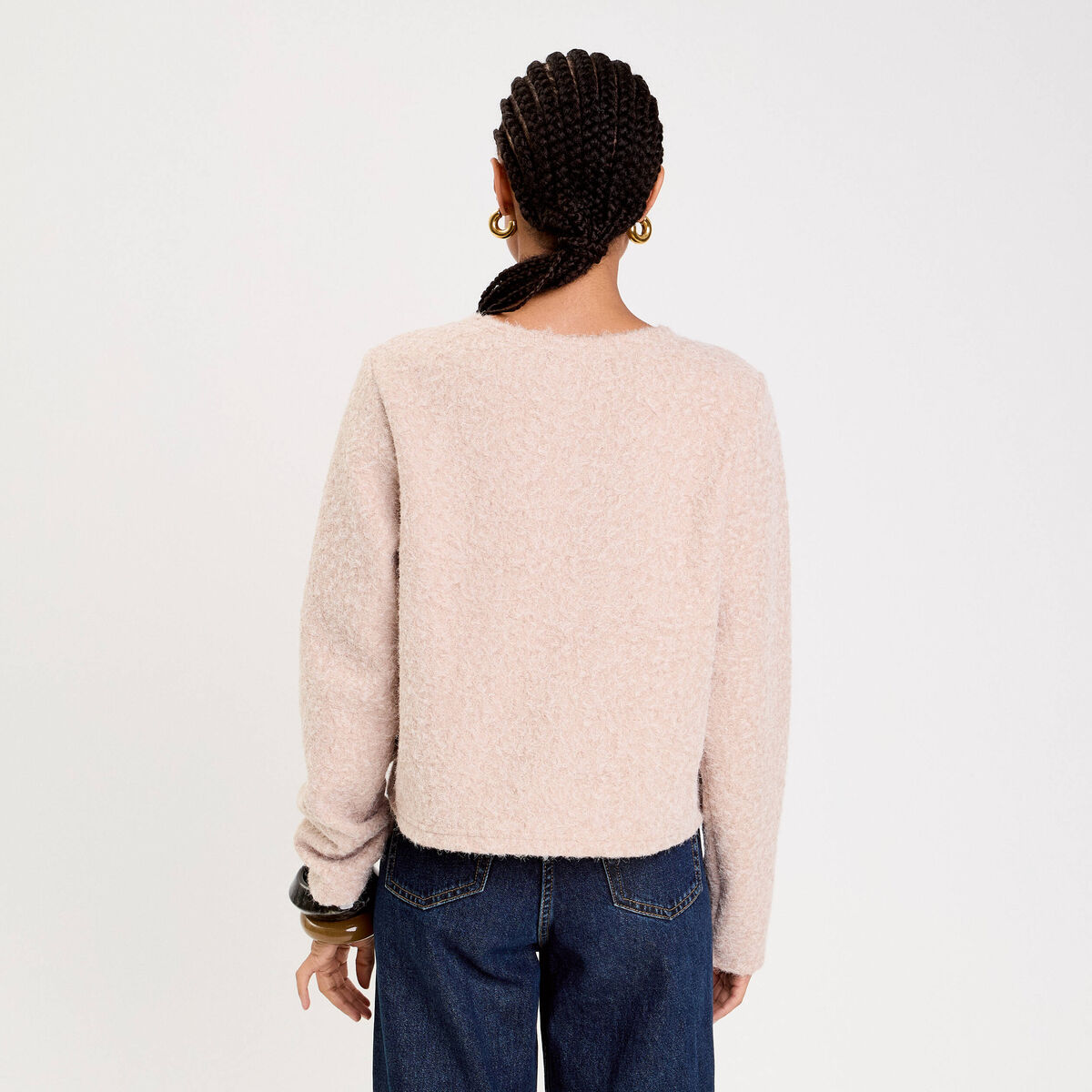 Veste effet polaire beige femme