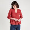 Blouse manches 3/4 vieux rose femme