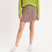Jupe portefeuille cargo taupe femme
