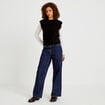 D&eacute;bardeur col rond avec sequin noir femme