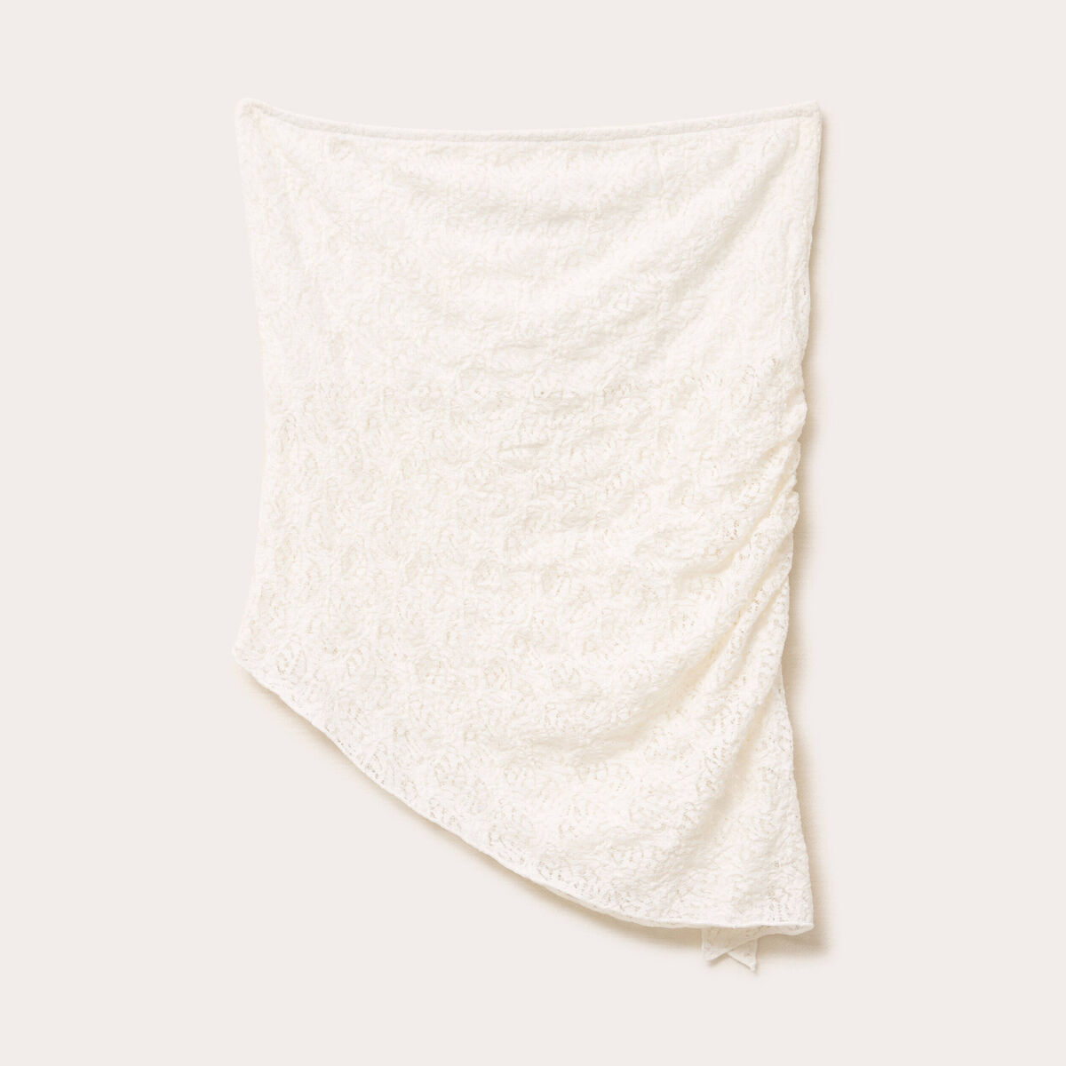 Bandeau ajusté sans manches dentelle ecru femme