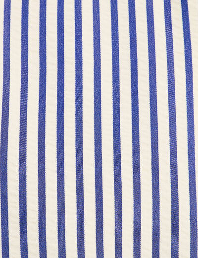 Chemise manches courtes bleu marine femme