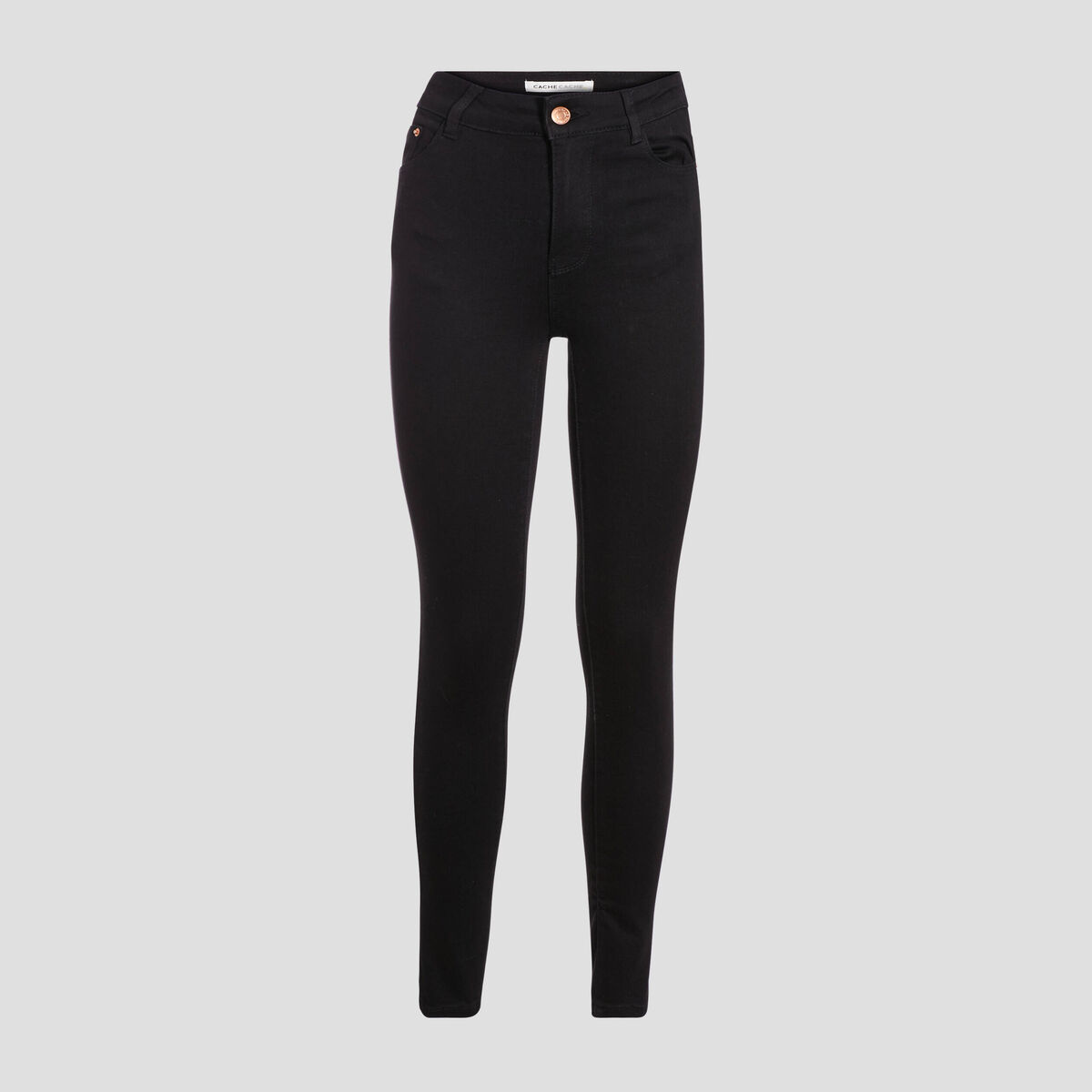 Jeans slim 5 poches denim noir femme