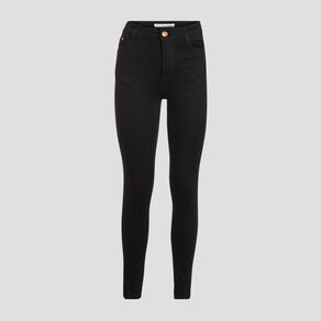 Jeans slim 5 poches denim noir femme