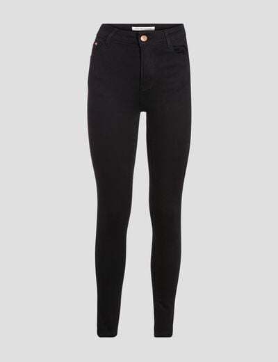 Jeans slim 5 poches denim noir femme