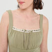 Bustier avec coques vert kaki femme