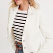 Veste droite boutonnée ecru femme