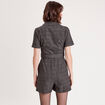 Combishort droite noir femme