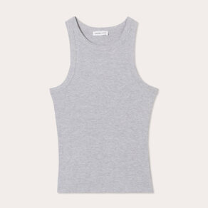 debardeur cotele gris clair femme Débardeur côtelé gris clair femme