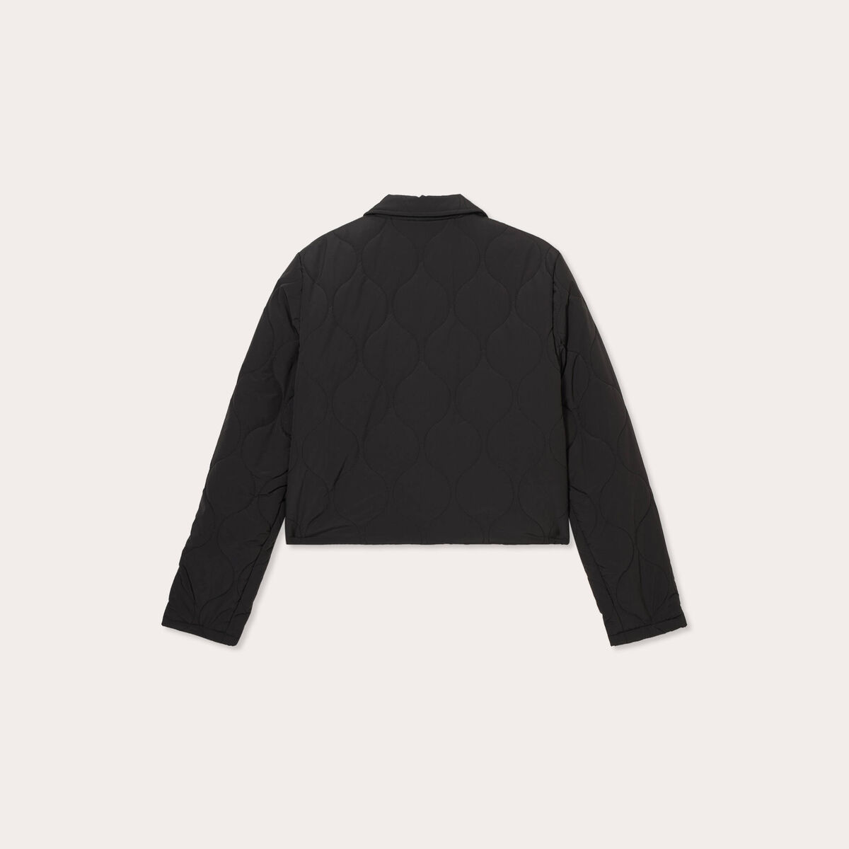 Veste matelassée courte noir femme