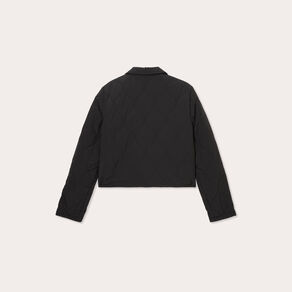 Veste matelassée courte noir femme
