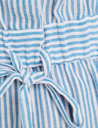 Combishort manches courtes bleu ciel femme