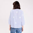 Blouse col tunisien blanc femme