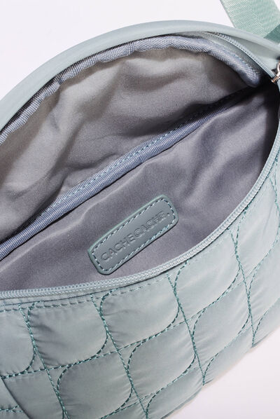 Sac banane matelassé bleu ciel femme