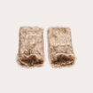 Gu&ecirc;tres en fausse fourrure sable femme