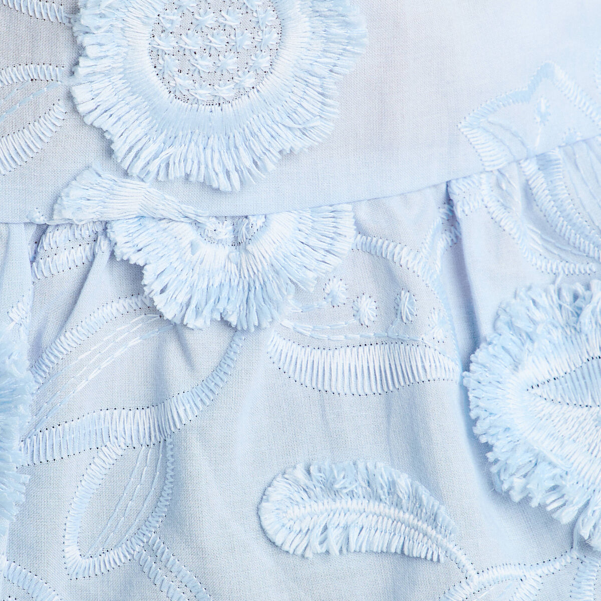 Blouse sans manches nouée bleu femme