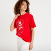 T-shirt oversize manches courtes rouge femme