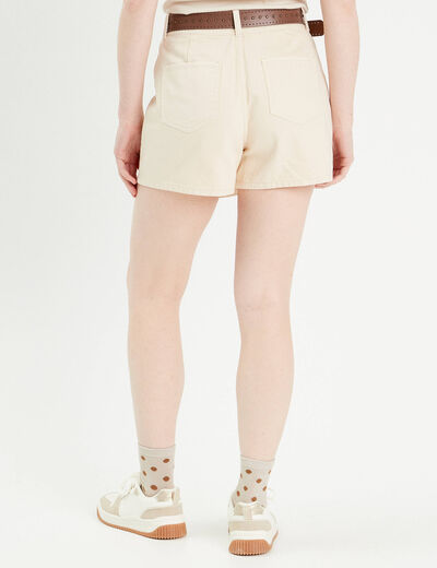 Jupe-short en jean sable femme