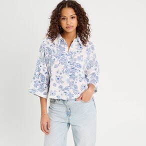 chemise manches 34 blanc femme Chemise manches 3/4 blanc femme
