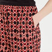 Pantalon large fluide rouge femme