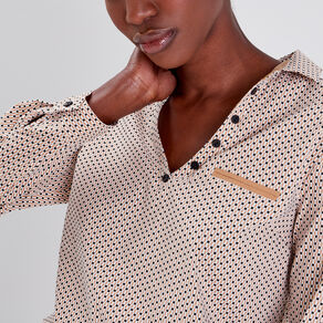 Blouse manches longues blanc femme