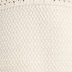 Crop top tricot brodé ecru femme